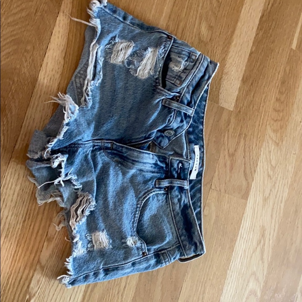 Pacsun ripped jeans shorts